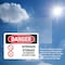 Signmission Nitrogen Storage No Smoking No Open Flame Danger Sign, Vinyl Decal, 10in W x 7in L, 2PK OS-2PACK-DS-D-710-L-1459 - alternate 3